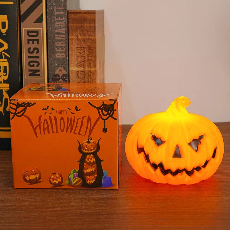 Calabaza LED decorativa naranja para Halloween